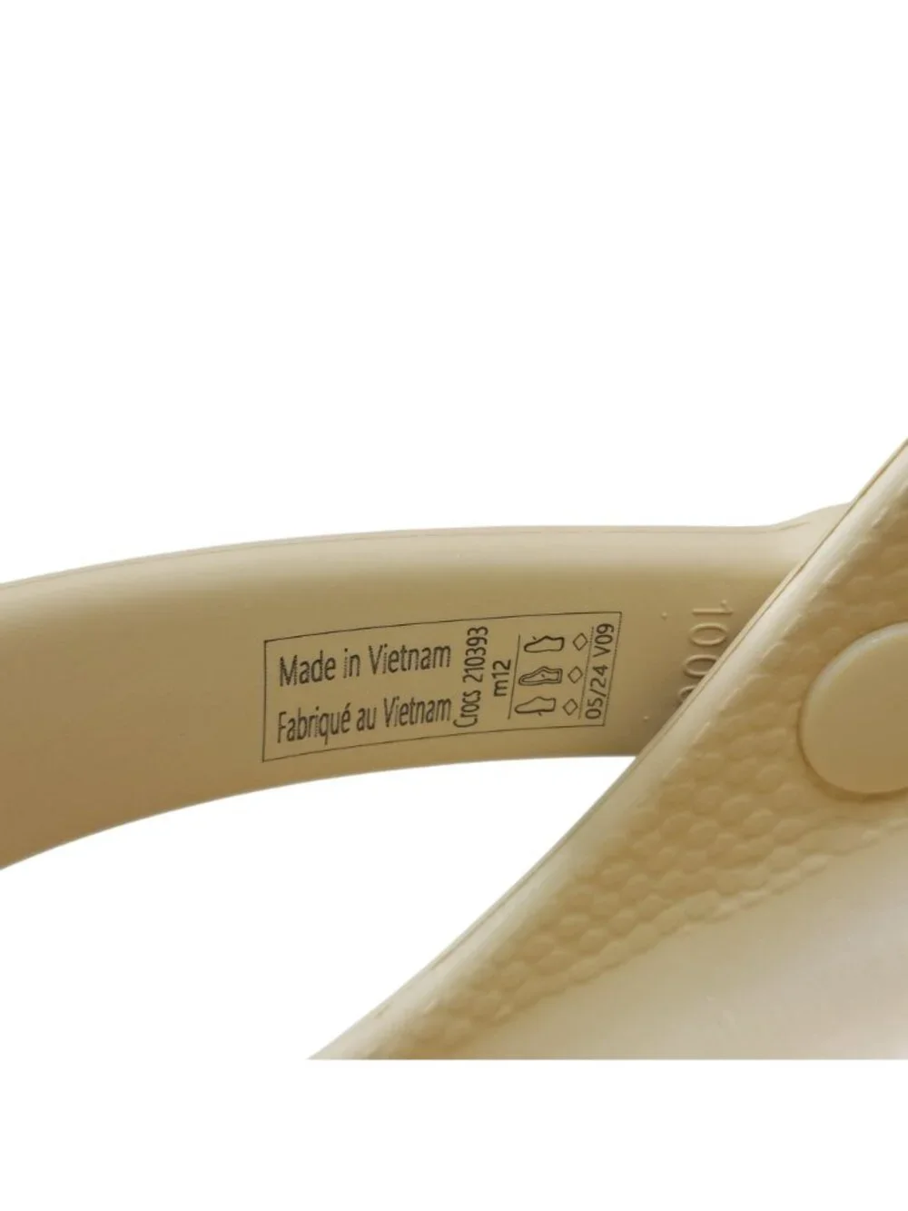 Crocs Classic Lockdown Clog Beige With Red Details Mens Size 12 Adjustable Strap